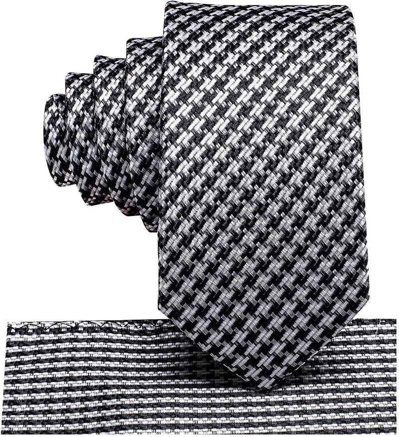 Dubulle Ties for Boys Self Tie Silk Paisely Striped Kids Necktie and Pocket Square Set for Age 8-11 - Image 2